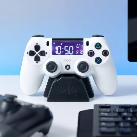 Playstation White Controller Alarm Clock