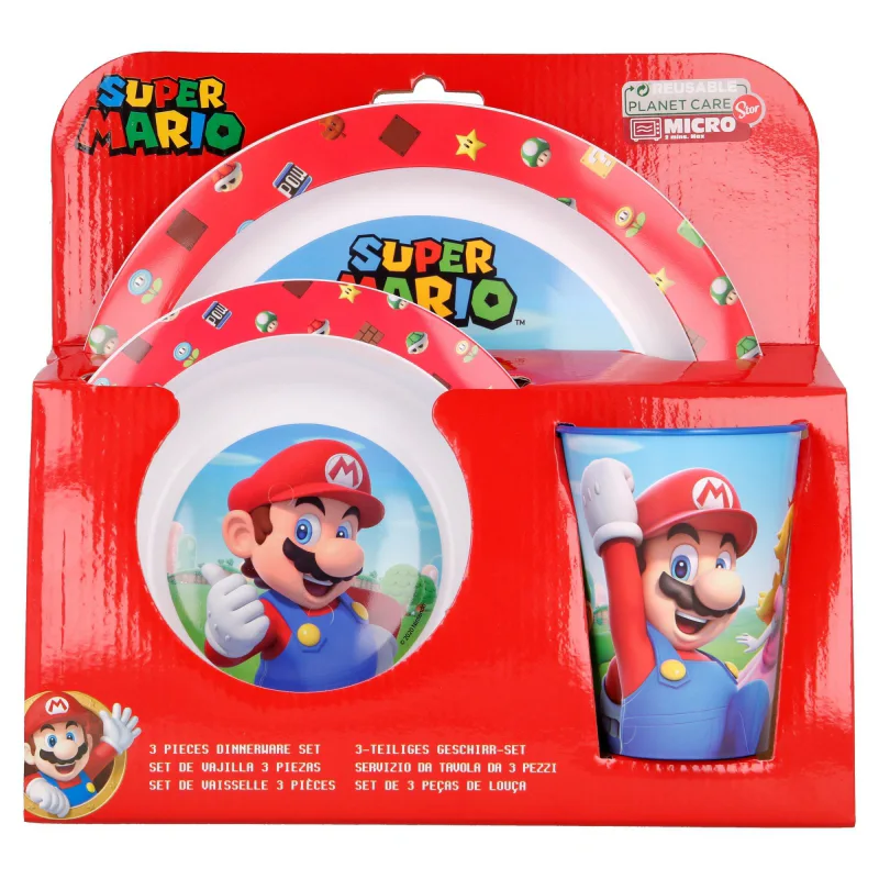 Super Mario - Geschirr-Set 3-teilig
