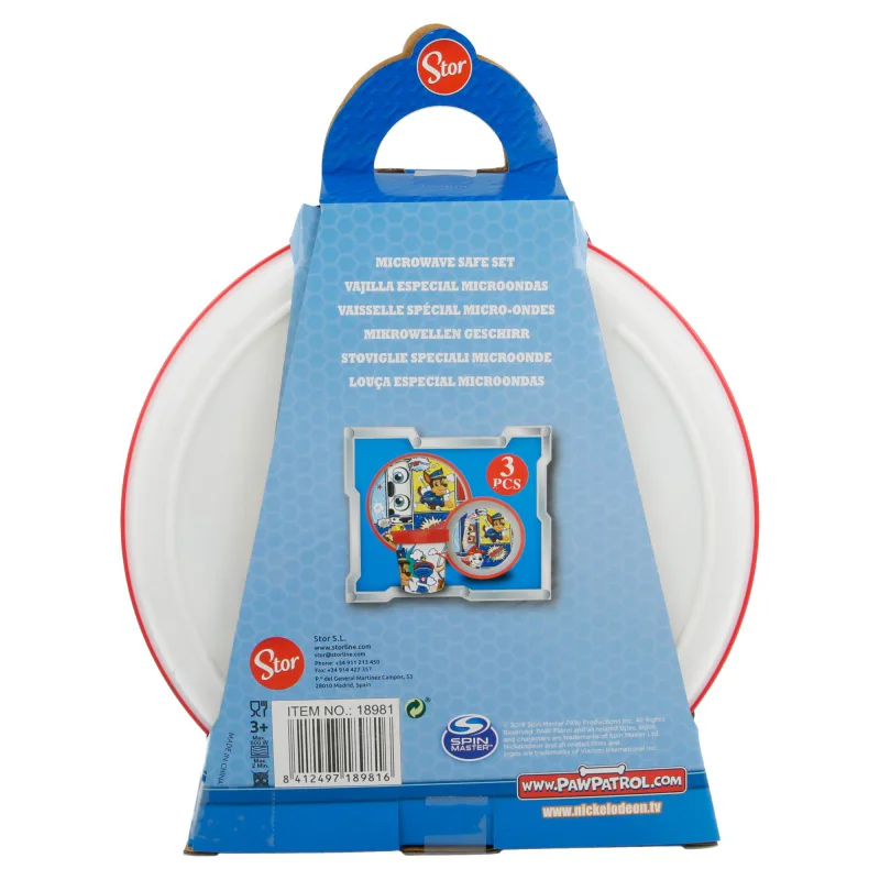Paw Patrol "COMIC" - Premium Geschirr-Set 3-teilig