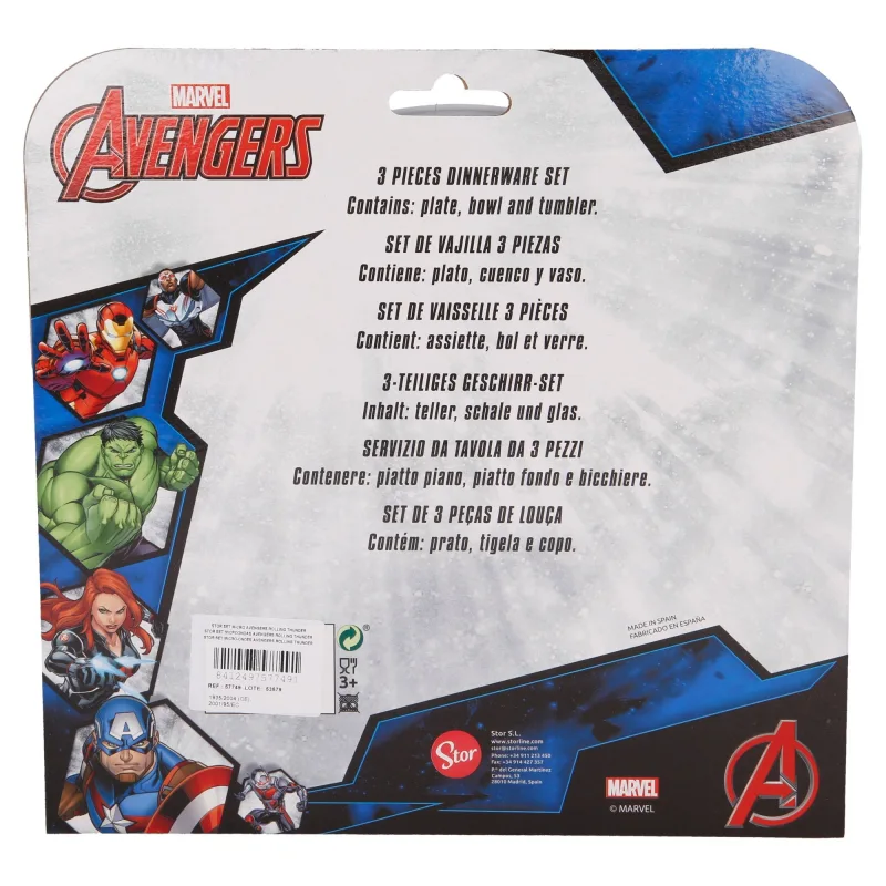 Avengers "ROLLING THUNDER" - Geschirr-Set 3-teilig