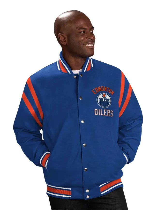 Edmonton Oilers Tailback Varsity Jacket
