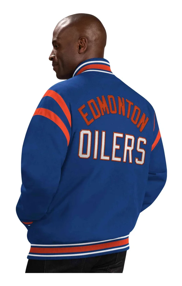 Edmonton Oilers Tailback Varsity Jacket