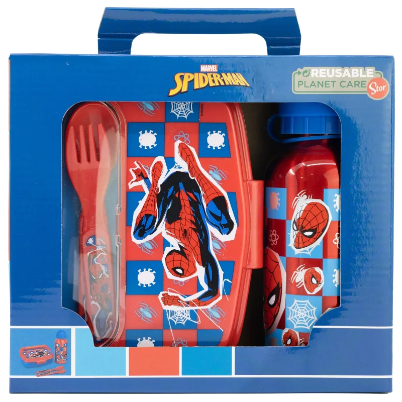 Spiderman "MIDNIGHT FLYER" - Back to School Set in Geschenkbox