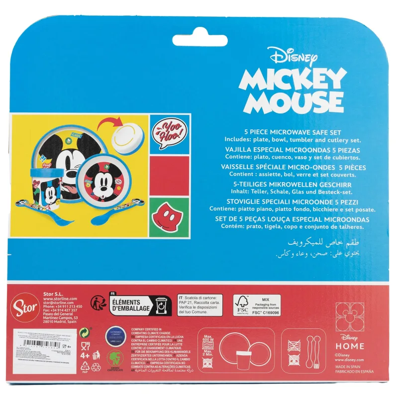 Mickey Mouse - Premium Geschirr-Set 5-teilig