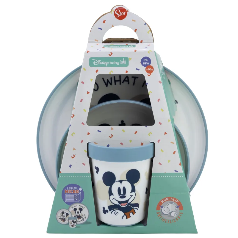 Mickey Mouse "FULL OF SMILES" - Premium Geschirr-Set 3-teilig