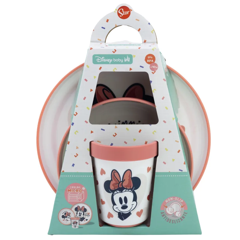 Minnie Mouse "HEART FULL" - Premium Geschirr-Set 3-teilig