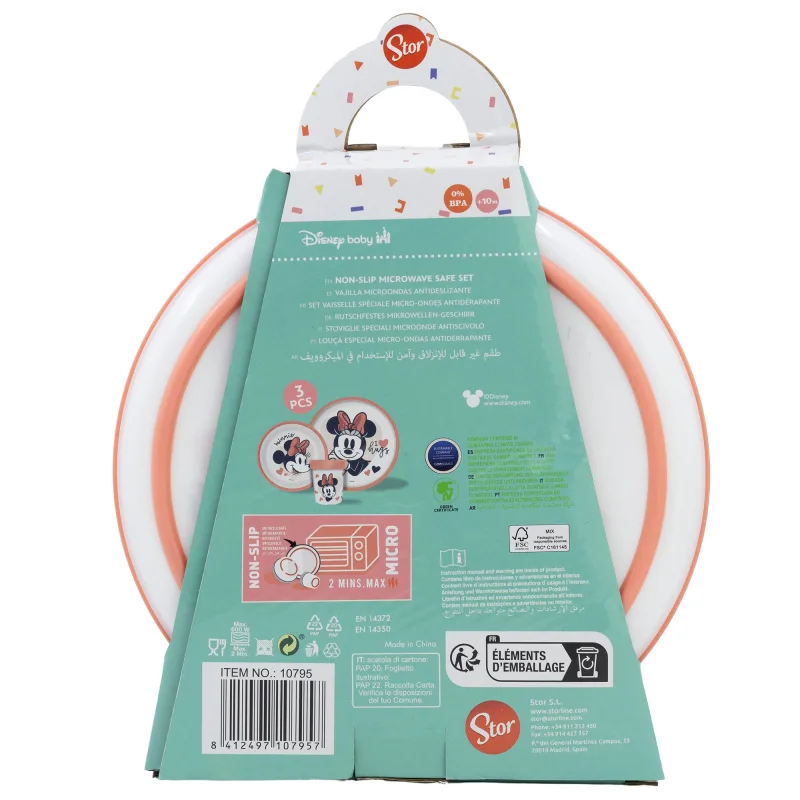 Minnie Mouse "HEART FULL" - Premium Geschirr-Set 3-teilig