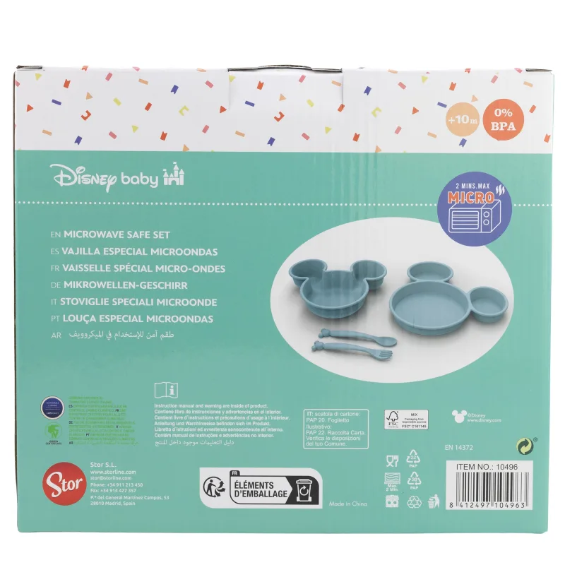 Disney Baby - Mickey Mouse - Geschirrset 4-teilig für Kleinkinder in Geschenkbox