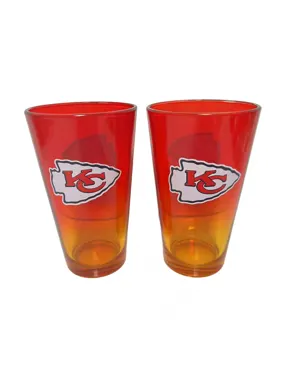 Kansas City Chiefs Pint Glass Set 16 oz./475 ml