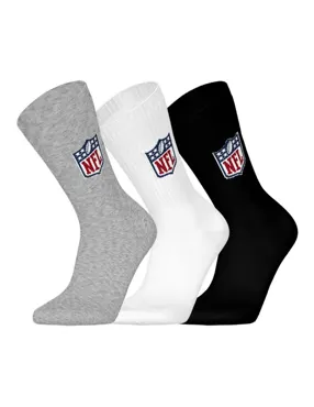 NFL Shield 3pk Crew Socks 43-46
