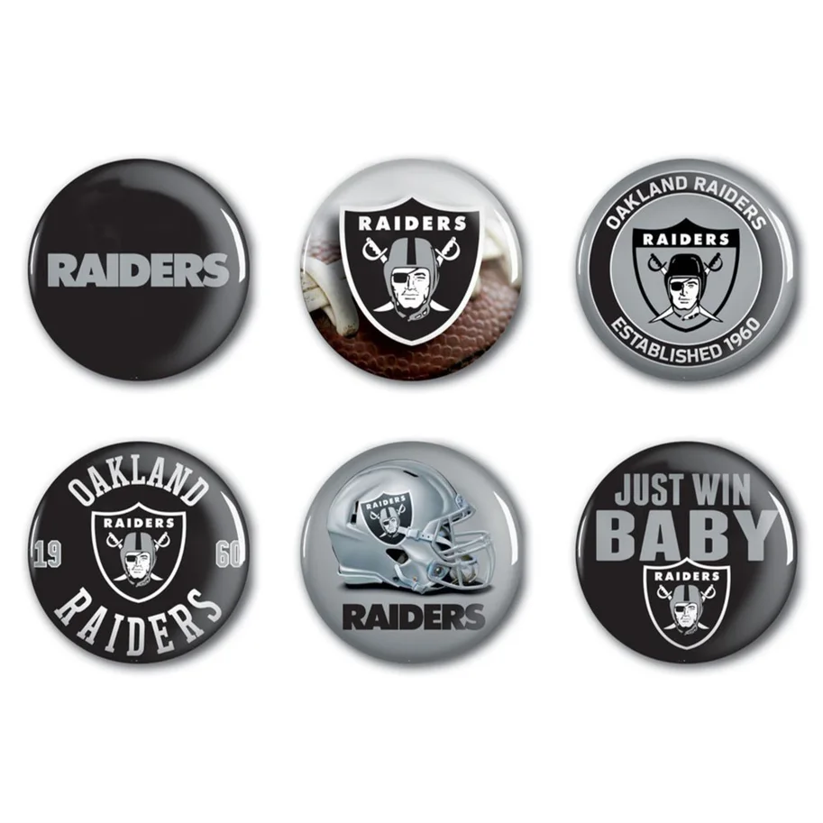 Las Vegas Raiders Button 6er Pack 