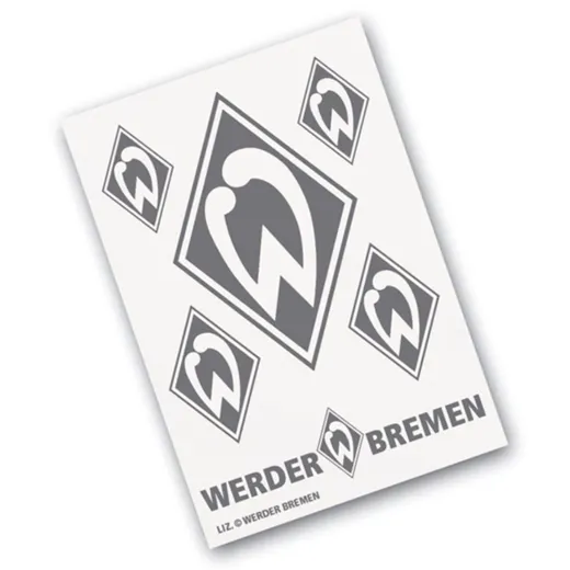 SV Werder Bremen Aufkleber Raute 6tlg., silber