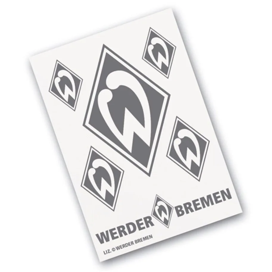 SV Werder Bremen Aufkleber Raute 6tlg., silber 