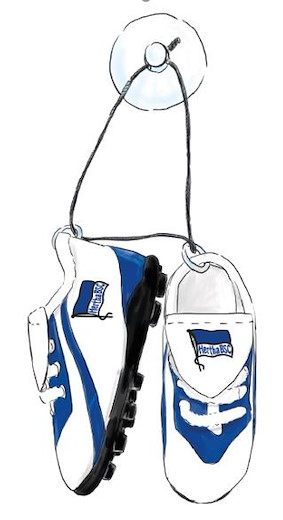 Hertha BSC Autospiegelschuhe mit Saugnapf 