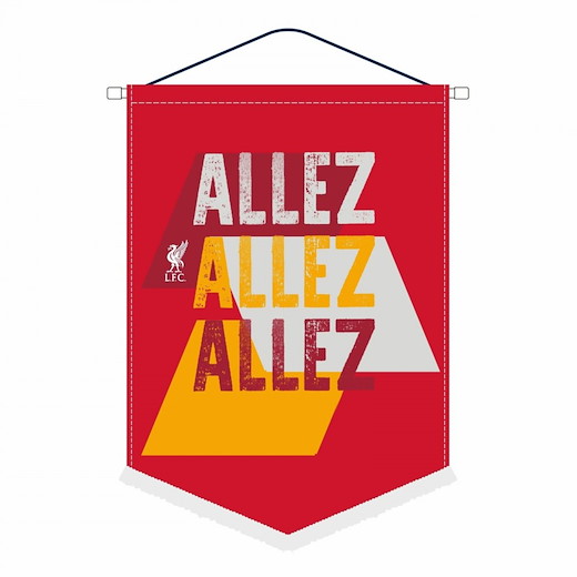 Liverpool FC Wimpel „Allez Allez Allez“ 27x17cm 