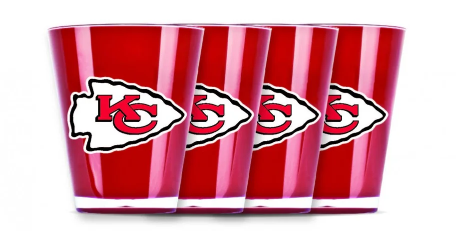 Kansas City Chiefs 4 Shot-Gläser 