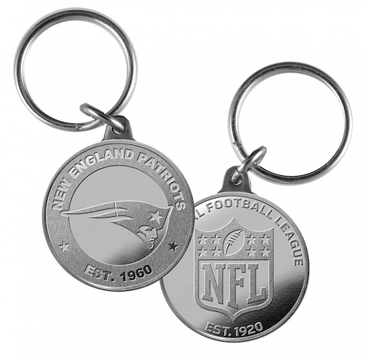 New England Patriots Minted Coin Keyring 