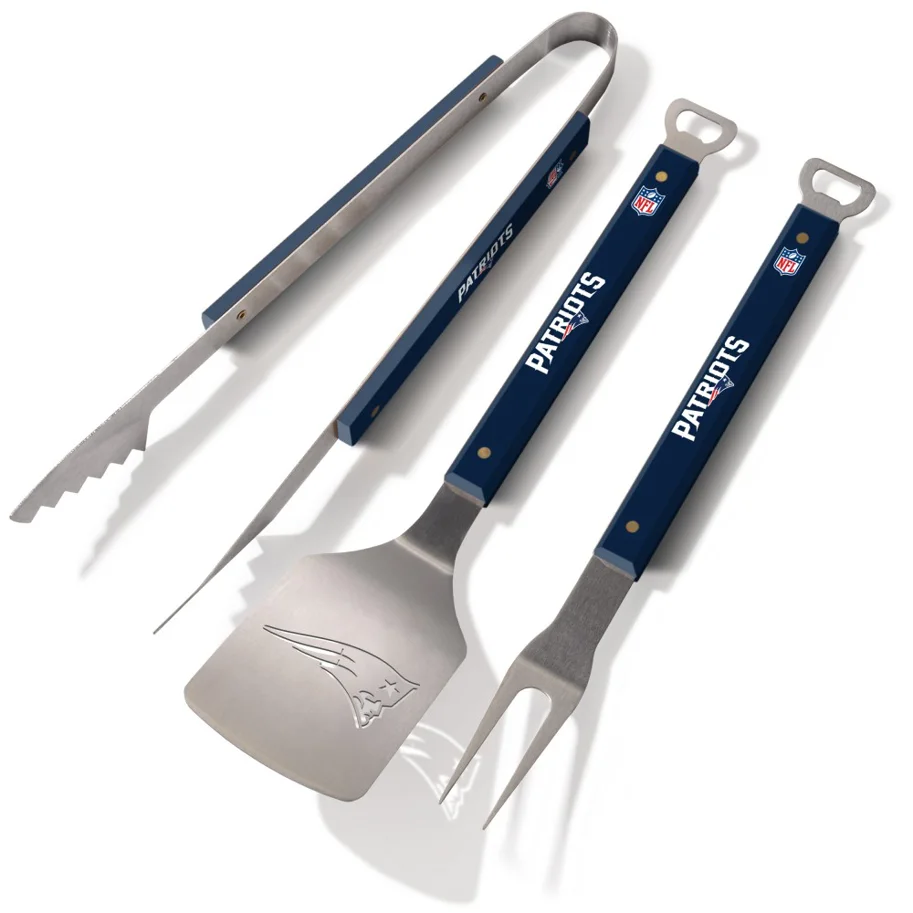 New England Patriots Spirit Series 3-Piece BBQ Set ca. 18x8x50cm