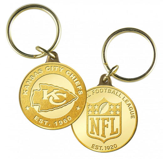 Kansas City Chiefs Minted Coin Keyring 