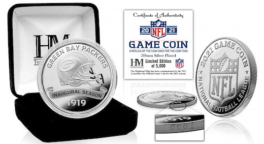 Green Bay Packers Game Coin (39mm) Silver 