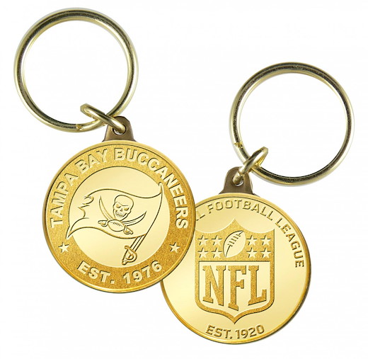 Tampa Bay Buccaneers Minted Coin Keyring 