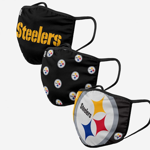 Pittsburgh Steelers 3er-Pack Gesichtsmasken 