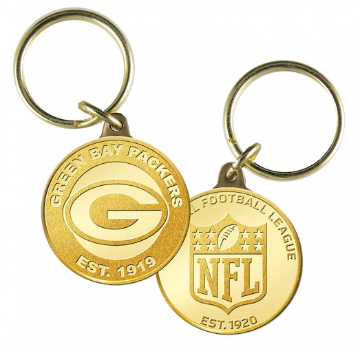 Green Bay Packers Minted Coin Keyring 