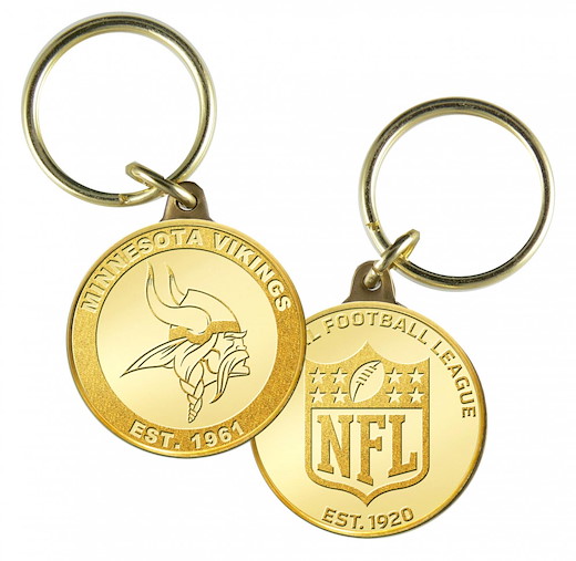 Minnesota Vikings Minted Coin Keyring 