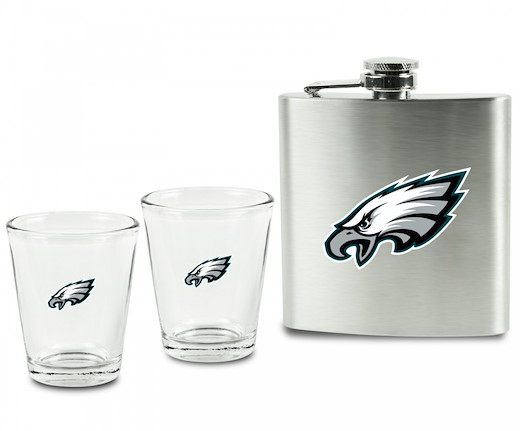 Philadelphia Eagles Flachmann inkl. 2 Shot-Gläser 
