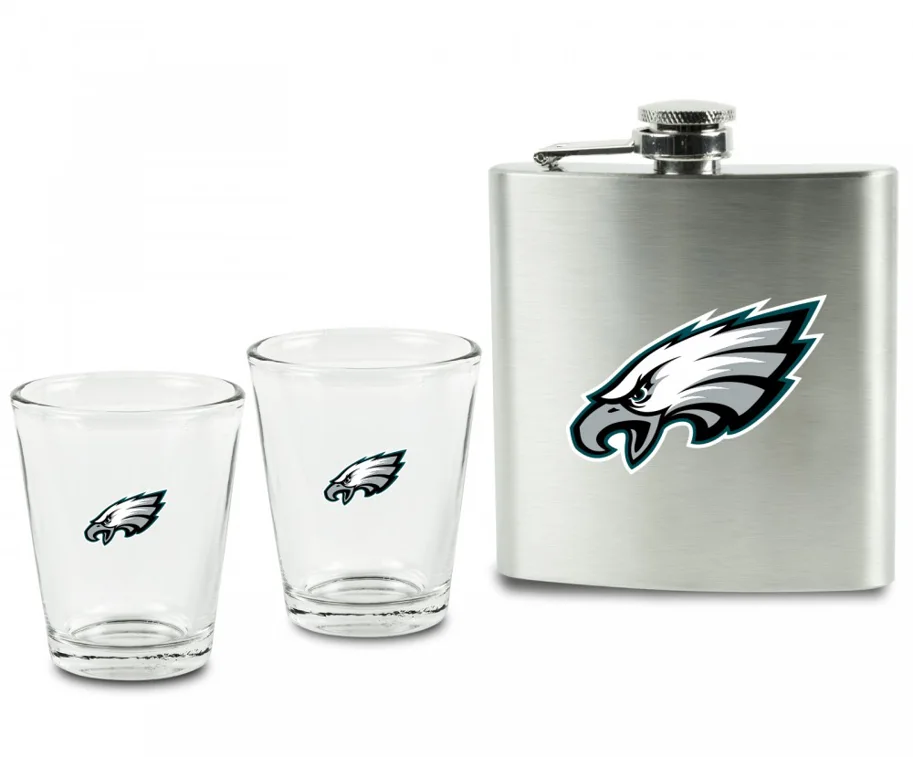 Philadelphia Eagles Flachmann inkl. 2 Shot-Gläser 