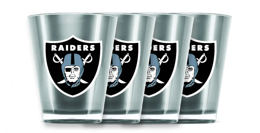 Las Vegas Raiders 4 Shot-Gläser 