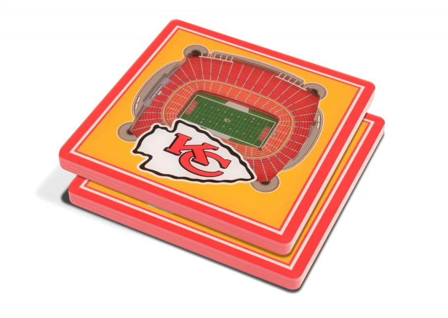 Kansas City Chiefs 3DStadiumView Untersetzer2erSet 