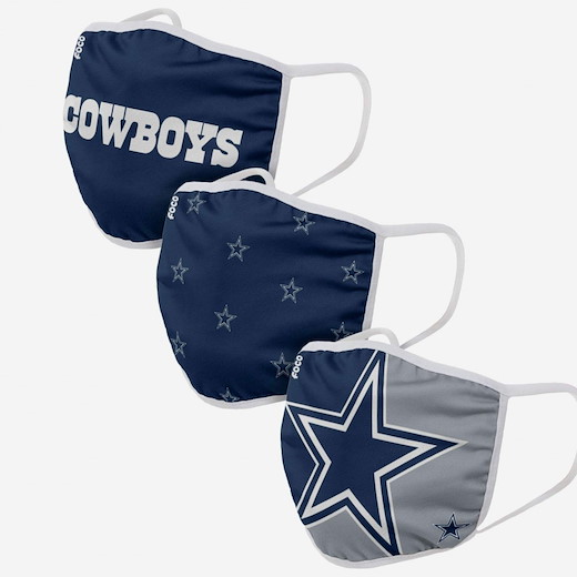 Dallas Cowboys 3er-Pack Gesichtsmasken 