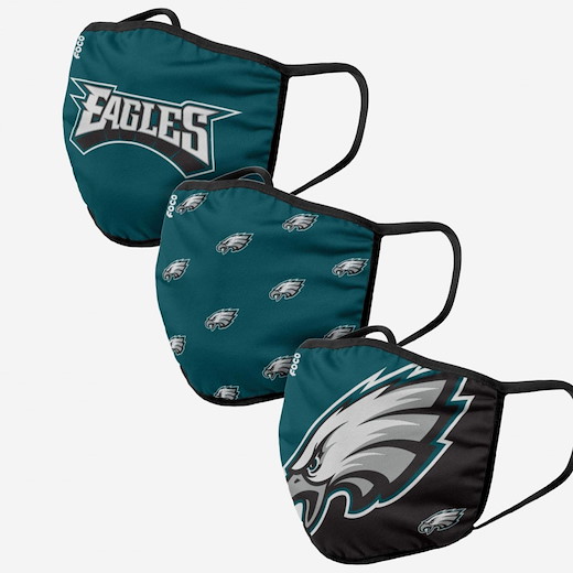 Philadelphia Eagles 3er-Pack Gesichtsmasken 
