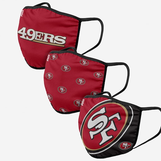 San Francisco 49ers 3er-Pack Gesichtsmasken 