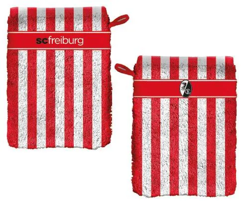 SC Freiburg Waschhandschuh "Wappen" 16x21cm, 500gsm