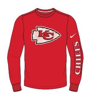 Kansas City Chiefs Nike LS Fashion Top 2XL