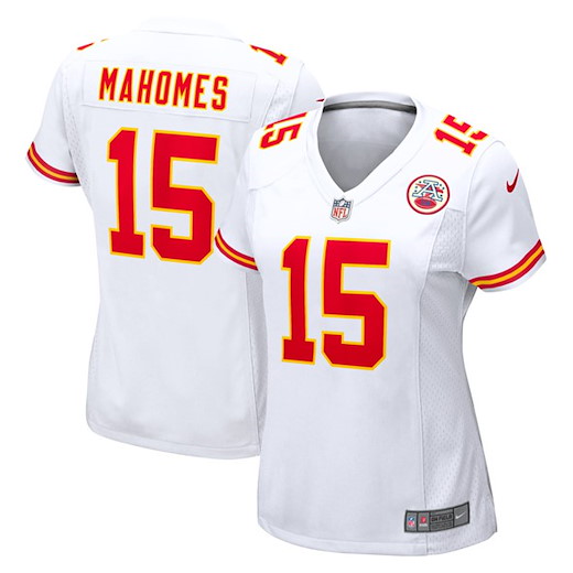 Kansas City Chief Nike Road Game Jersey Mahomes 15 L