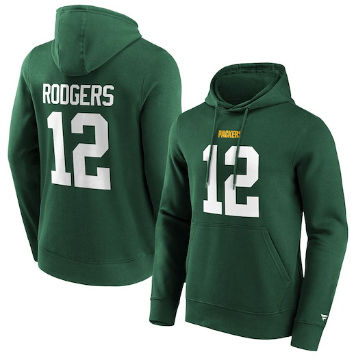 Green Bay Packers Hoodie, Rodgers 12  XL