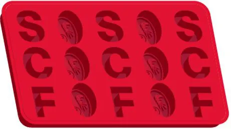 SC Freiburg Eiswürfelform Silikon