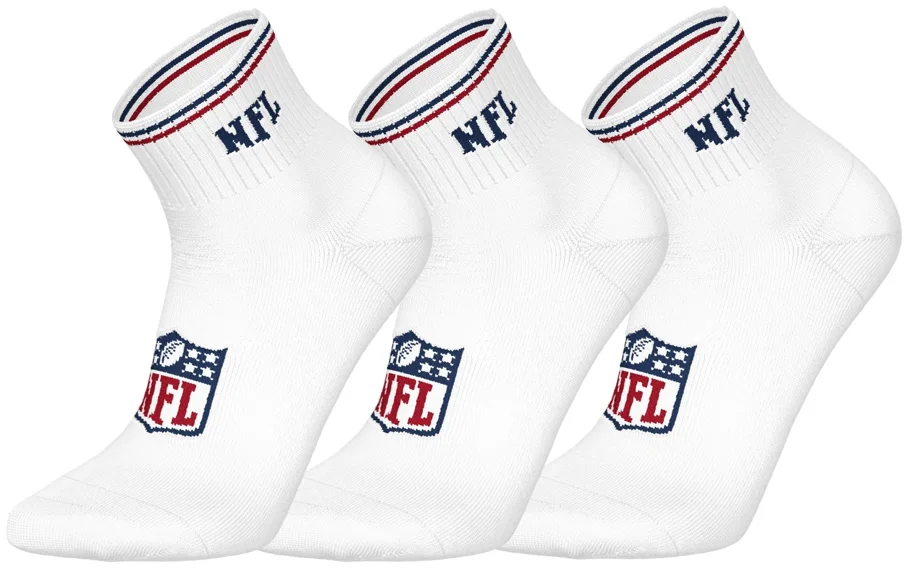 NFL Shield 3pk Quarter Socks 43-46