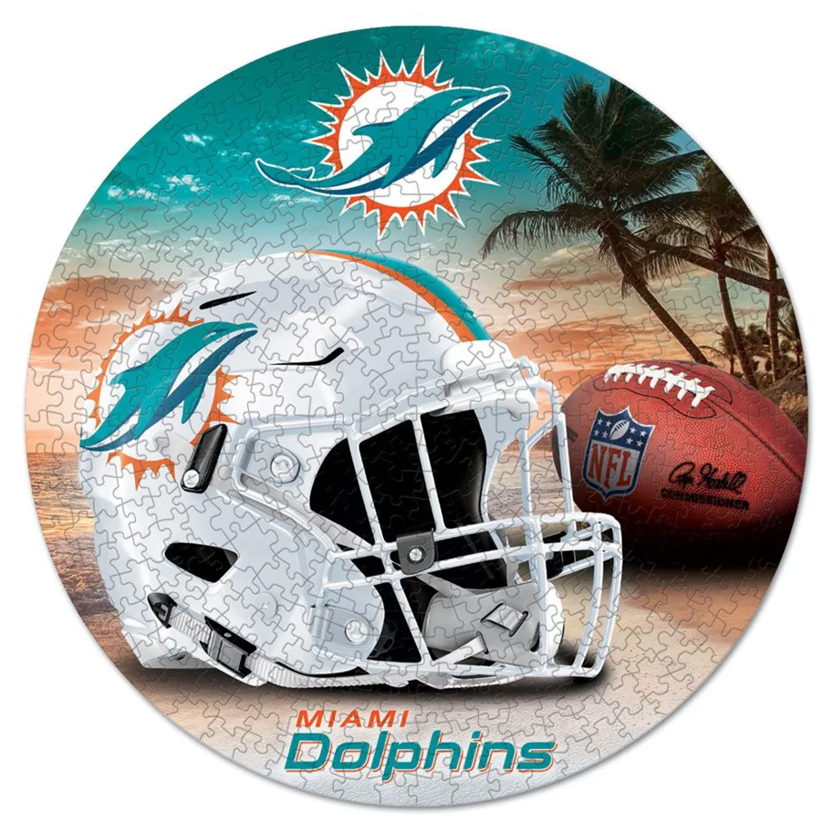 Miami Dolphins 500 Piece Puzzle Durchmesser: ca. 51cm