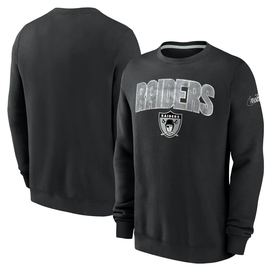 Las Vegas Raiders Nike Rewind Club Crew Fleece  L