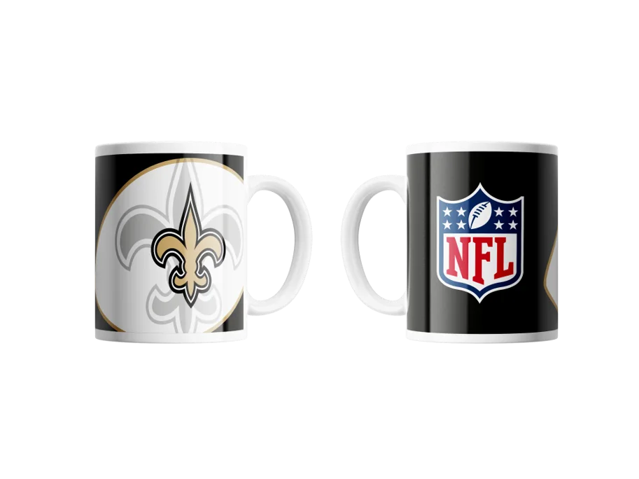 New Orleans Saints Mug Shadow Logo & Shield 
