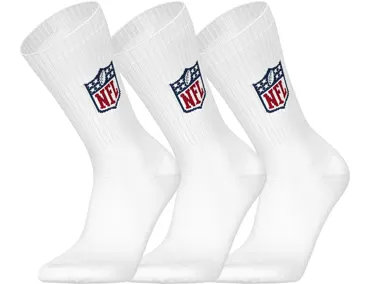 NFL Shield 3pk Crew Socks 35-38