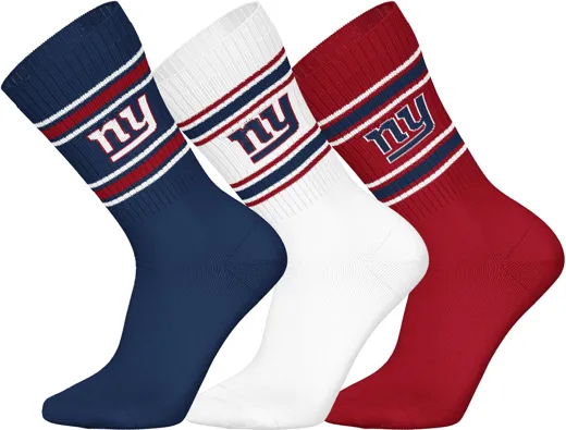 New York Giants 3pk Crew Socks 39-42