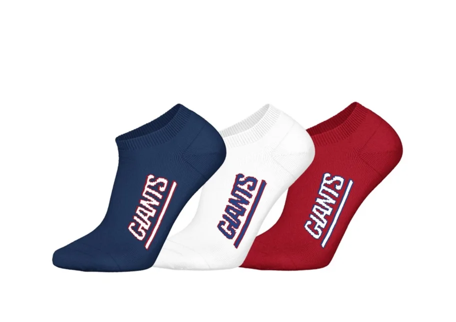 New York Giants 3pk Sneaker Socks 43-46