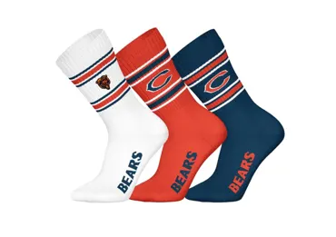 Chicago Bears 3pk Crew Socks 43-46