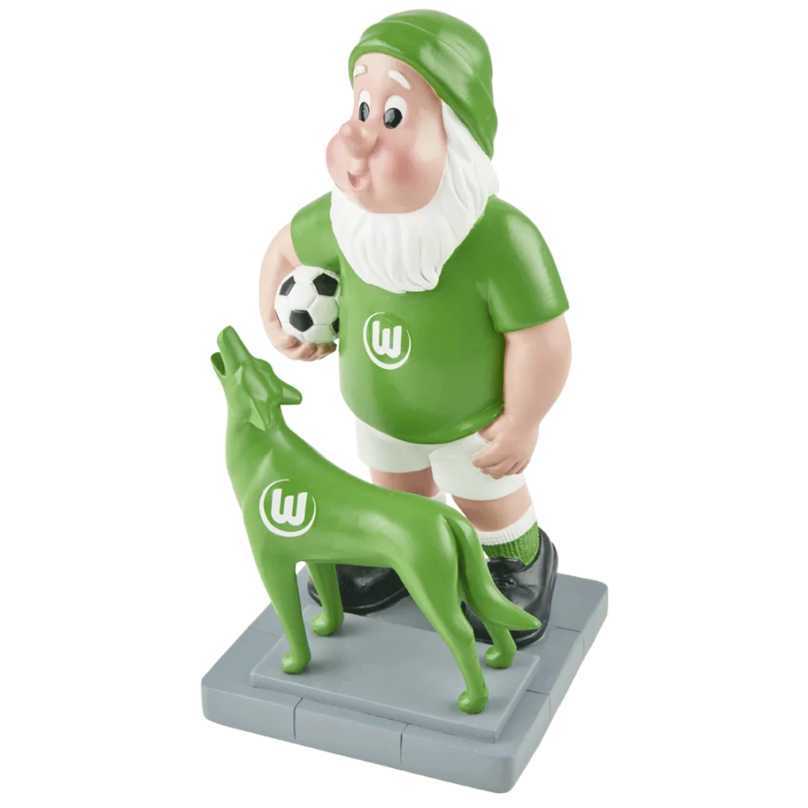 VfL Wolfsburg Gartenzwerg heulender Wolf  