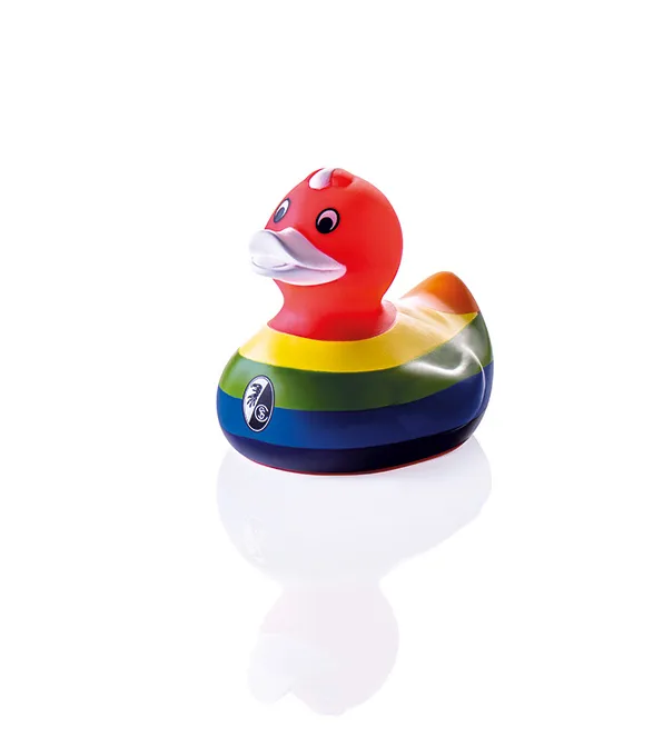 SC Freiburg Badeente Regenbogen 